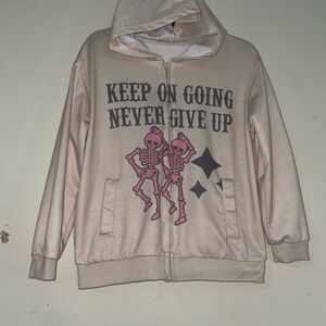 🎉4 for $15🎉Girls' Hoodie Jacket with 'Keep On Going' Graphic